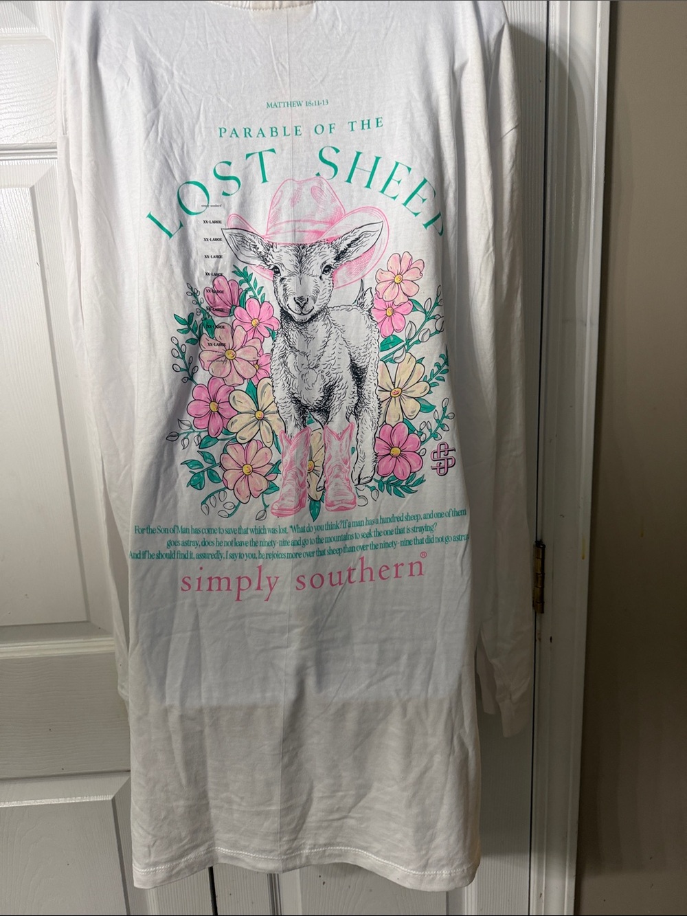 Simply Southern "Lost Sheep" Graphic Long Sleeve Sz XXL NWT